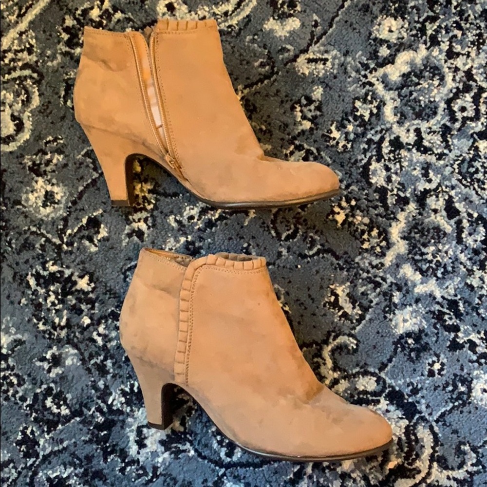 Tan booties